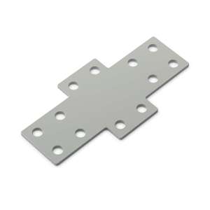 Double Slot 40 Series Cross Plate Connector (Steel) - Thumbnail