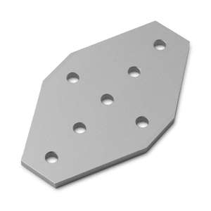Single Slot 20 Series Cross Plate Connector (Aluminium) - Thumbnail