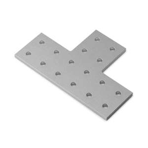 Double Slot 20 Series T Plate Connector (Aluminium) - Thumbnail