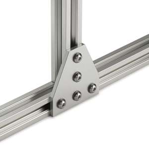 Single Slot 30 Series T Plate Connector (Aluminium) - In Use
