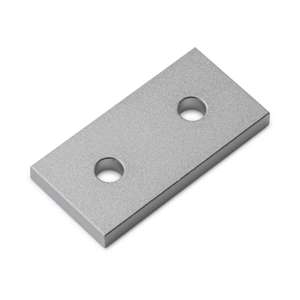 Single Slot 30 Series 2 Hole Plate Connector (Aluminium) - Thumbnail