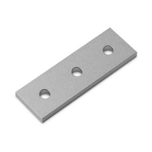 Single Slot 30 Series 3 Hole Plate Connector (Aluminium) - Thumbnail