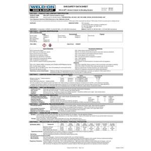 Thumbnail preview for Weld-On 3 Solvent Cement Safety Data Sheet