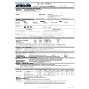 Thumbnail preview for IPS Weld-On 16 Safety Data Sheet