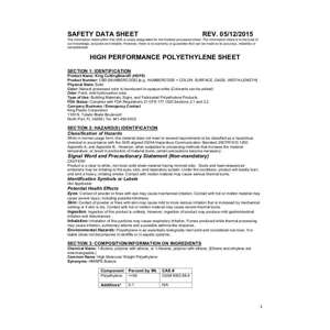 Thumbnail preview for King CuttingBoard Safety Data Sheet
