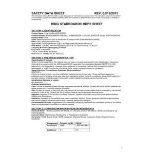 Thumbnail preview for King StarBoard Safety Data Sheet