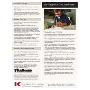Thumbnail preview for Working with King StarBoard Fabrication Guide