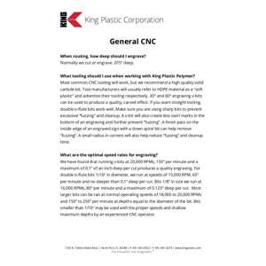 Thumbnail preview for General CNC Information