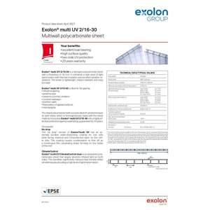Thumbnail preview for Exolon Multi-UV 2/16-30 Technical Data Sheet