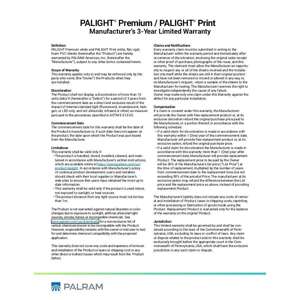 Thumbnail preview for Palight Premium Limited Warranty