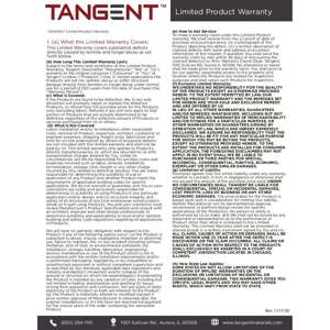 Thumbnail preview for Tangent Limited Product Warranty