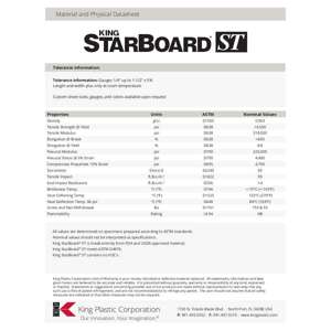 Thumbnail preview for King StarBoard® ST Physical Properties