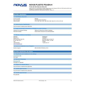 Thumbnail preview for Novus Plastic Polish 1, 2, and 3 Safety Data Sheet