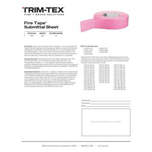 Preview of Fire Tape Submittal Sheet