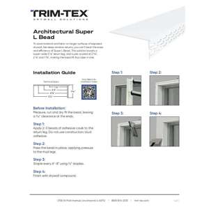 Preview of Architectural Super L Bead Installation Guide