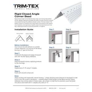 Preview of Rigid Closed Angle Corner Bead Installation Guide