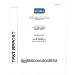Preview of Intertek Fire Interior ASTM E84 - Rigid PVC ASTM E84 Rigid PVC