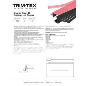 Preview of Super Seal X Submittal Sheet R1 1