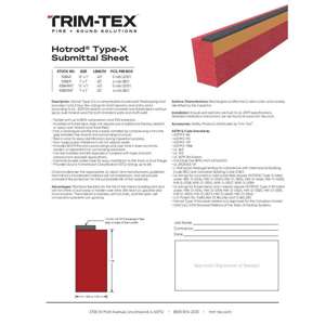 Preview of Hotrod Type-X Submittal Sheet R4