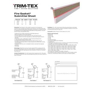 Preview of Fire Gasket Submittal Sheet R7