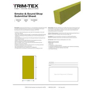 Preview of Smoke and Sound Stop Submittal Sheet R3