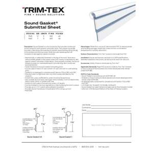 Preview of Sound Gasket Submittal Sheet R4