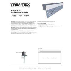 Preview of Sound XL Submittal Sheet