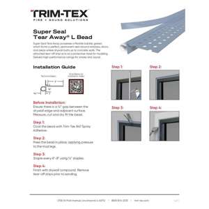 Preview of Super Seal Tear Away L Bead Installation Guide