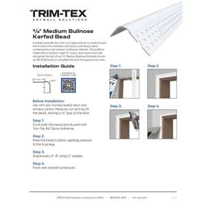 Preview of Medium Bullnose Kerfed Bead Installation Guide
