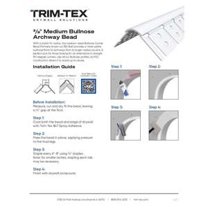 Preview of Medium Bullnose Archway Bead Installation Guide