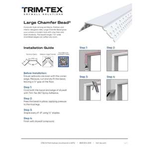 Preview of Large Chamfer Bead Installation Guide