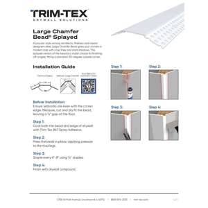 Preview of Large Chamfer Bead Splayed Installation Guide