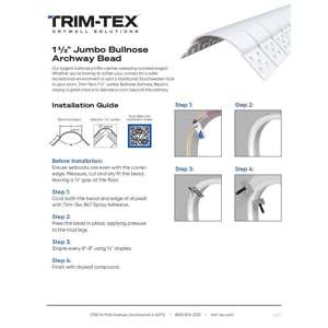 Preview of Jumbo Bullnose Archway Bead Installation Guide