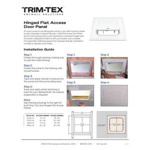 Preview of Hinged Flat Access Door Panel Installation Guide R2