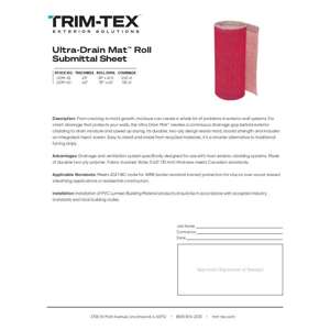 Preview of Ultra-Drain Mat™ Roll Submittal Sheet