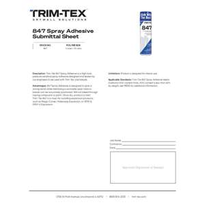 Preview of 847 Spray Adhesive Submittal Sheet R1