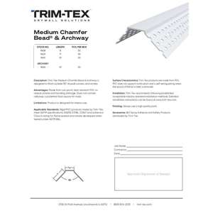 Preview of Medium Chamfer Bead and Archway Submittal Sheet R2