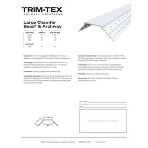 Preview of Large Chamfer Corner Bead and Archway Submittal Sheet R2