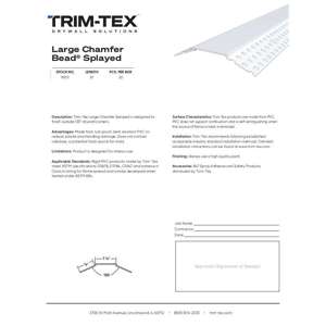 Preview of Large Chamfer Bead Splayed Submittal Sheet R2