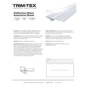 Preview of Deflection Bead Submittal Sheet R2
