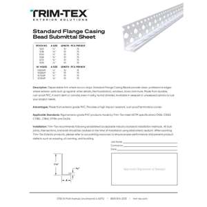 Preview of Standard Flange Casing Bead Submittal Sheet R1