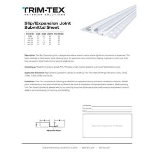 Preview of SlipExpansion Joint Submittal Sheet