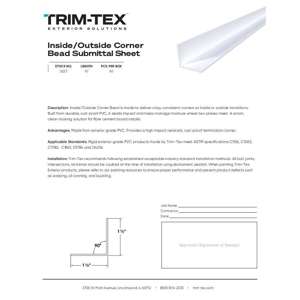 Preview of InsideOutside Corner Bead Submittal Sheet
