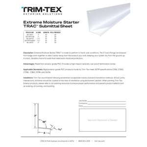 Preview of Extreme Moisture Starter TRACTM Submittal Sheet