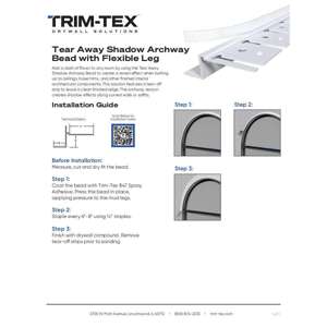 Preview of Tear Away Shadow Archway Bead with Flexible Leg Installation Guide