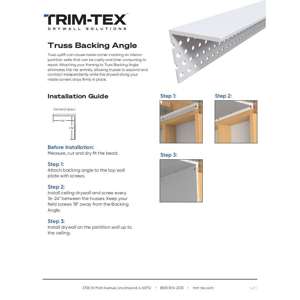 Preview of Truss Backing Angle Installation Guide