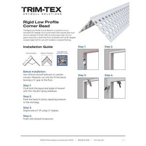 Preview of Rigid Low Profile Corner Bead Installation Guide