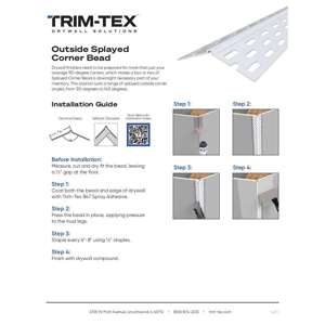 Preview of Outside Splayed Corner Bead Installation Guide
