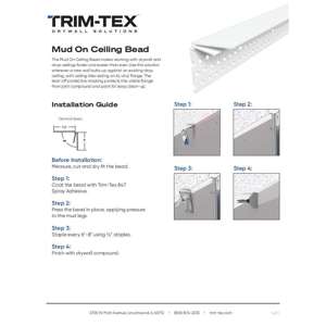 Preview of Mud On Ceiling Bead Installation Guide