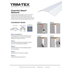 Preview of Chamfer Bead Splayed Installation Guide